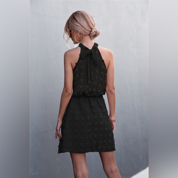 Swiss Dot Sleeveless Mini Dress - Picture 2 of 3